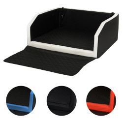 Transporteur de voiture pour le chien - lit de coffre avec matelas 100x90 cm et ceinture de sécurité